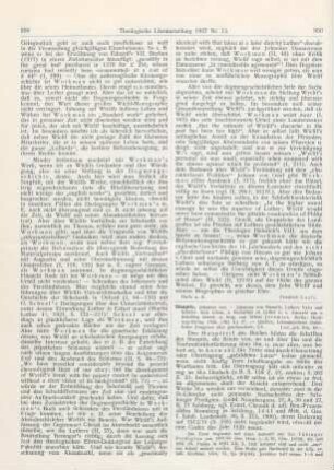 300-302 [Rezension] Jeremias, Alfred (Hrsg.), Johannes von Staupitz, Luthers Vater und Schüler. Sein Leben u. sein Verhältnis zu Luther u. eine Auswahl aus seinen Schriften übertr