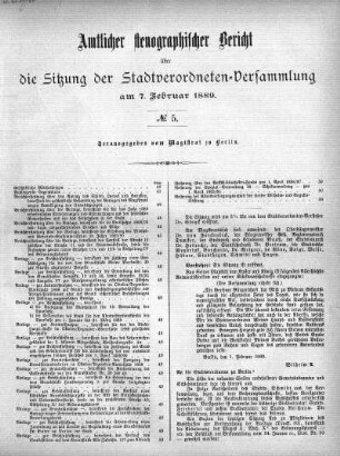 No. 5, 7. Februar 1889