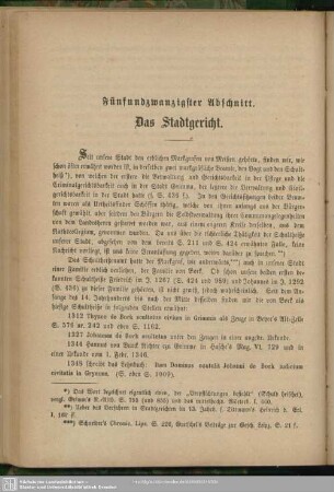 Fünfundzwanzigster Abschnitt. Das Stadtgericht