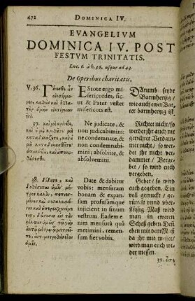 Evangelium Dominica IV. Post Festum Trinitatis.