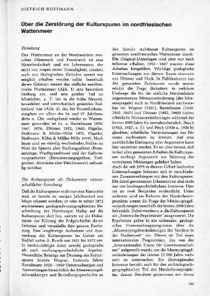 Über die Zerstörung der Kulturspuren im nordfriesischen Wattenmeer
