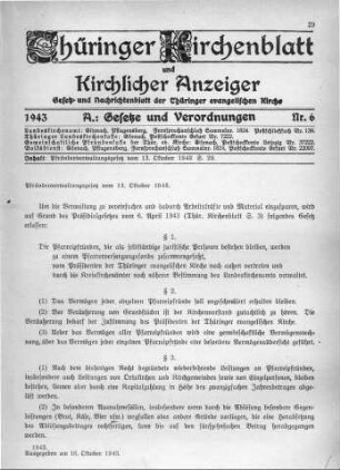 Nr. 6 : 16. Oktober 1943