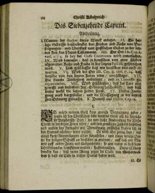 Das Siebenzehende Capittel.