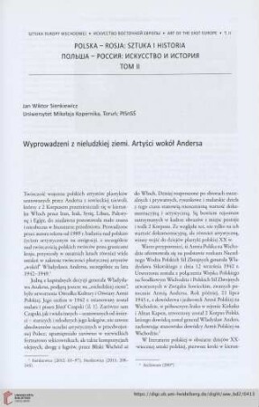 Wyprowadzeni z nieludzkiej ziemi. Artyści wokól Andersa