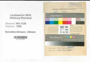 Entnazifizierung Wilhelm Bornefeld-Ettmann , geb. 31.12.1914 (Angestellter)