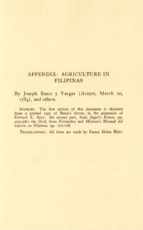 Appendix: Agriculture in Filipinas