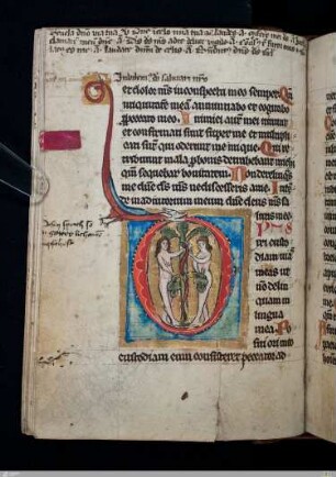 Initiale zu Ps. 38: Der Sündenfall