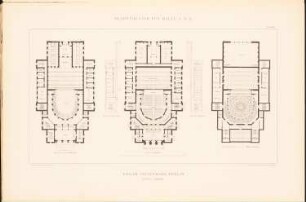 Sammelmappe hervorragender Konkurrenzentwürfe, Stadttheater für Halle/Saale, H. 9, Berlin 1885: Grundrisse
