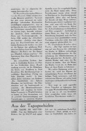 DIE TAUFE IM MUTTERLEIBE.