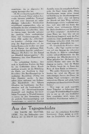 DIE TAUFE IM MUTTERLEIBE.