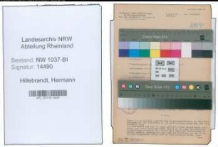 Entnazifizierung Hermann Hillebrandt , geb. 19.04.1882 (Justizinspektor)