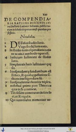 De Compendiaria Ratione Discendi Iura: Doctoris Ludovici Bebeonis …