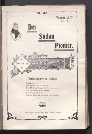 Januar 1907. Nr. 1.