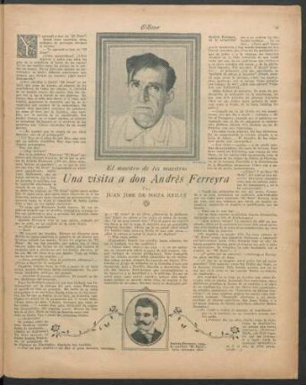 Una visita a don Andrés Ferreyra : El maestro de los maestros