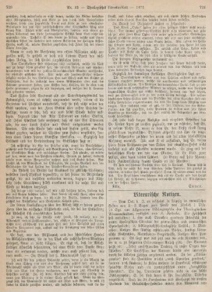 724-726 Literarische Notizen