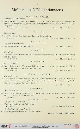 Meister des XIX. Jahrhunderts (Nr. 44-180)