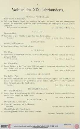 Meister des XIX. Jahrhunderts (Nr. 44-180)