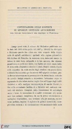5.Ser.3.1892: Continuazione delle scoperte di epigrafi cristiane antichissime : nel nucleo primordiale del cimitero di Priscilla