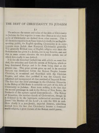 The dept of christianity to judaism