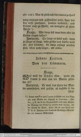 Zehnte Lection. Von den Lämmern