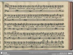 Recitativo: Giovane valoroso che in mezzo