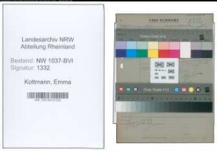 Entnazifizierung Emma Kottmann , geb. 22.05.1889 (Lehrerin)
