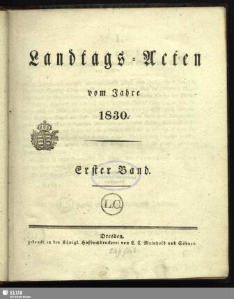 1830/31,1: Landtags-Acten : vom Jahre ...