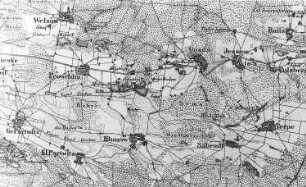Jessen. Topographische Karte vom Preußischen Staate, Blatt 233 Alt Döbern, grav. 1850