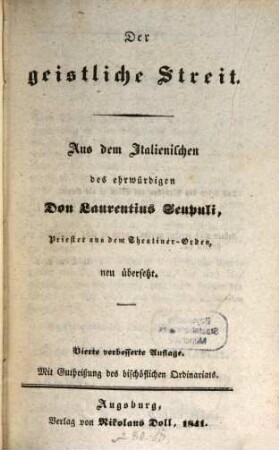 Der geistliche Streit