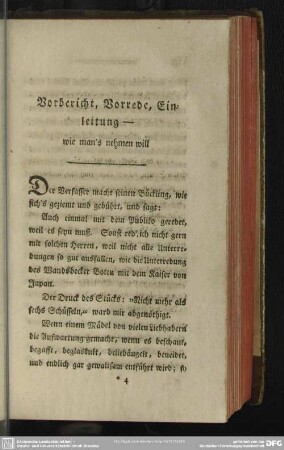 Vorbericht, Vorrede, Einleitung - wie man's nehmen will