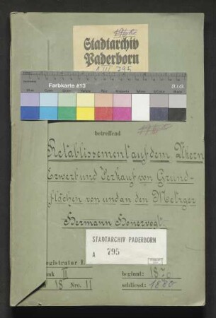 Retablissement auf dem Ükern: Erwerb und Verkauf von Grundflächen von und an Metzger Hermann Honervogt
