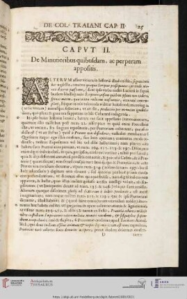 Caput II. De Minutioribus quibusdam, ac perperam appositis