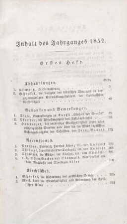 I-IV Inhaltsverzeichnis Hefte 1-4