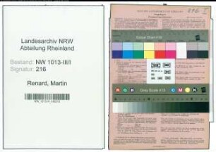 Entnazifizierung Martin Renard , geb. 18.04.1899 (Kaufmaennischer Angestellter)