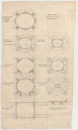 Thiersch, Friedrich von; München; Palais Bernheimer - Turm (Schnitte)