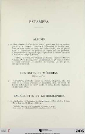 Estampes (Nr. 1-82)