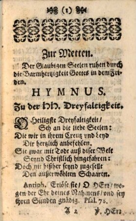 Kurtze Tag-Zeiten, für einen Verstorbenen