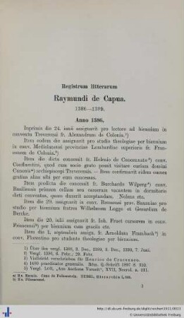 Registrum litterarum Raymundi de Capua. 1386 - 1399.