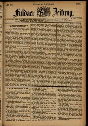 Ausgabe vom Mittwoch, den 02. September 1885.