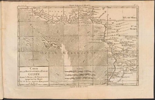 Carte De La Haute Et De La Basse Guinée, depuis la Riviere de Sierra Leona, jusqu'au Cap Negro