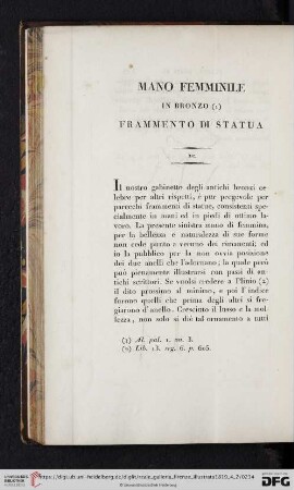 Mano femminile in bronzo frammento di statua