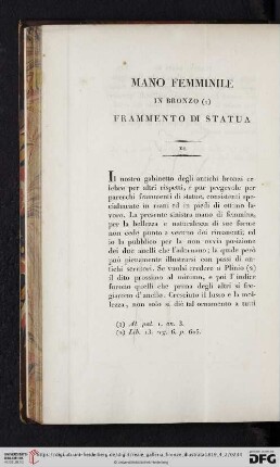 Mano femminile in bronzo frammento di statua