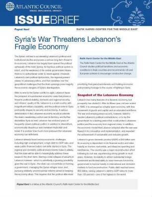 Syria’s war threatens Lebanon’s fragile economy