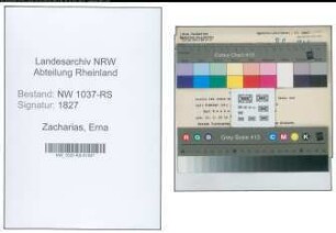Entnazifizierung Erna Zacharias , geb. 22.02.1908 ()