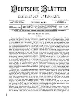 Der erste Schritt in Leben