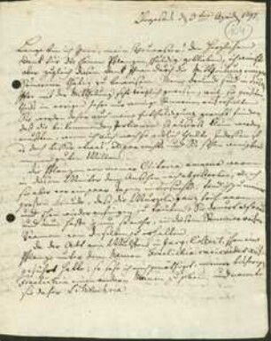 Brief von Albrecht Wilhelm Roth an Friedrich Julius Voigt