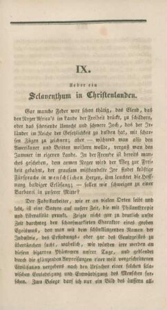 161-167 Ueber ein Sclaventhum in Christenlanden