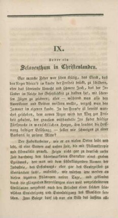 161-167 Ueber ein Sclaventhum in Christenlanden