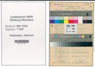 Entnazifizierung Heinrich Hackmann , geb. 22.01.1888 (Steiger)