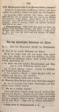 Von dem allerheiligsten Sakramente des Altars.